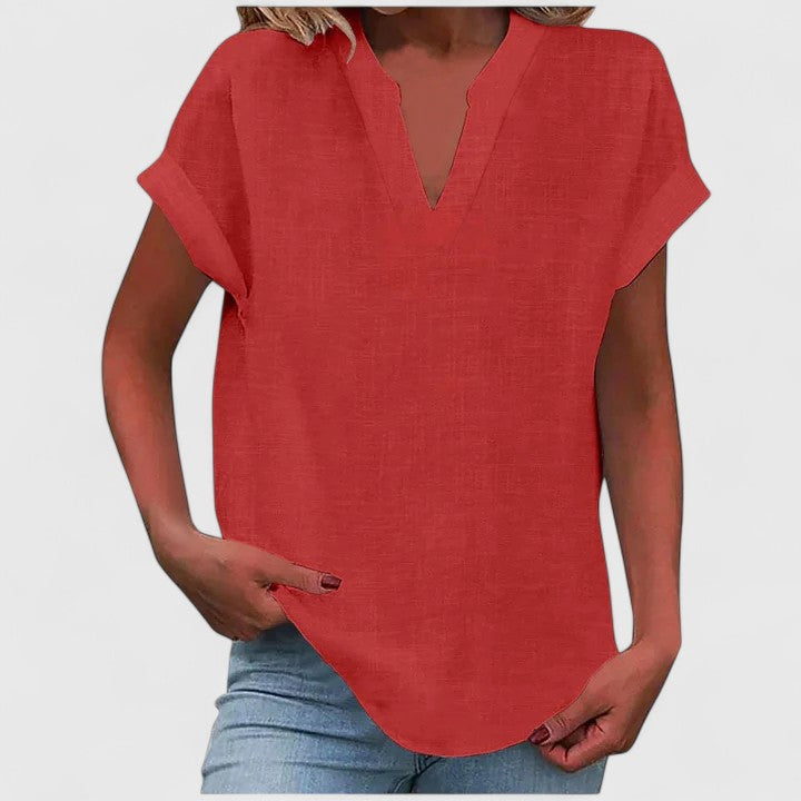 Xavinah - Comfortable V-Neck Blouse