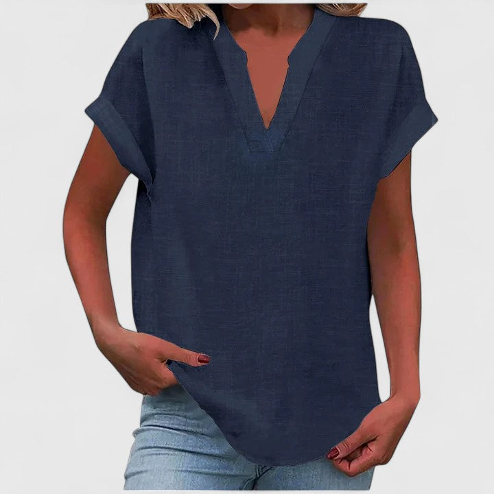 Xavinah - Comfortable V-Neck Blouse