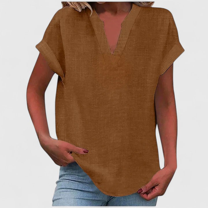 Xavinah - Comfortable V-Neck Blouse