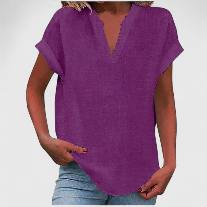 Xavinah - Comfortable V-Neck Blouse