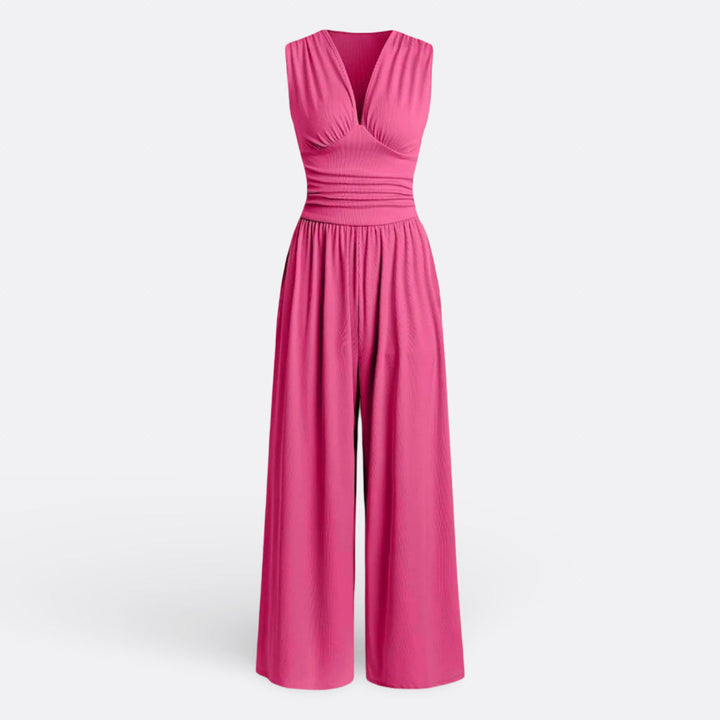 Eleanor - Chic Sleeveless Jumpsuit with Wide Legs