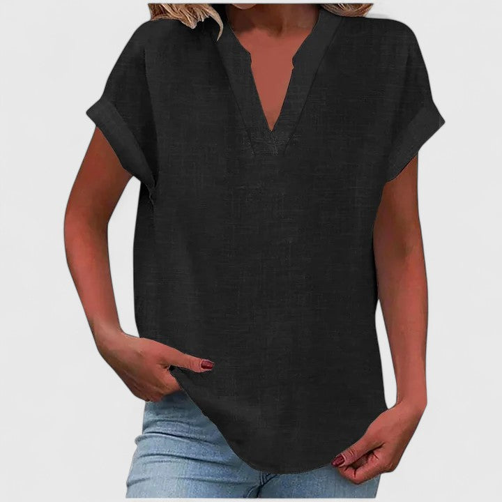 Xavinah - Comfortable V-Neck Blouse