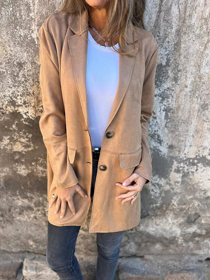 Maribelle - Long Suede-Look Coat