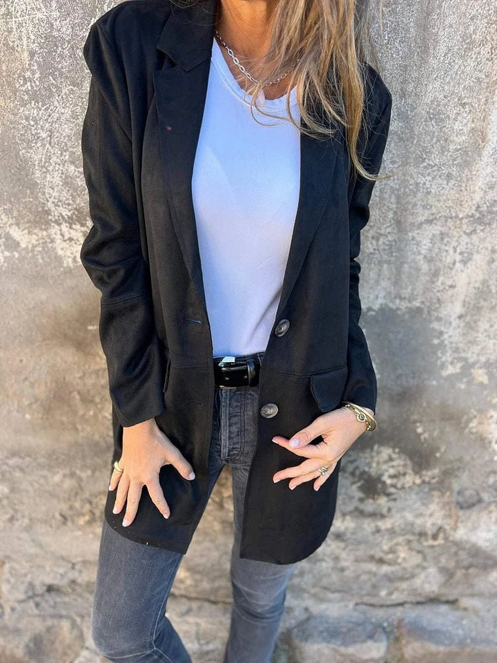 Maribelle - Long Suede-Look Coat