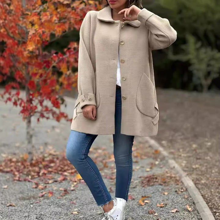 Corinne - Classic Button-Down Oversized Coat