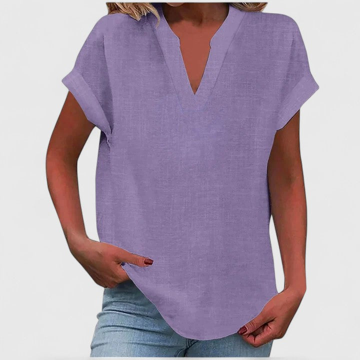 Xavinah - Comfortable V-Neck Blouse