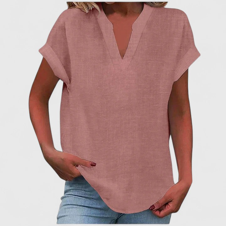 Xavinah - Comfortable V-Neck Blouse