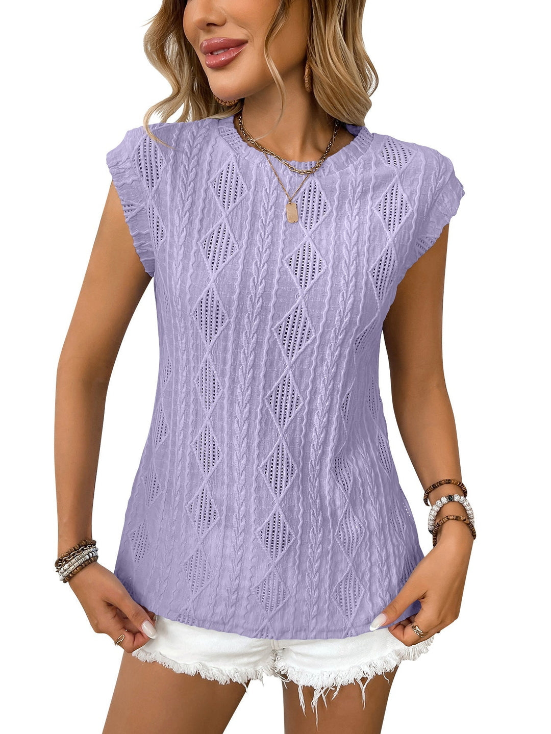 DELICE - Women Lightweight Knit Chic Tee