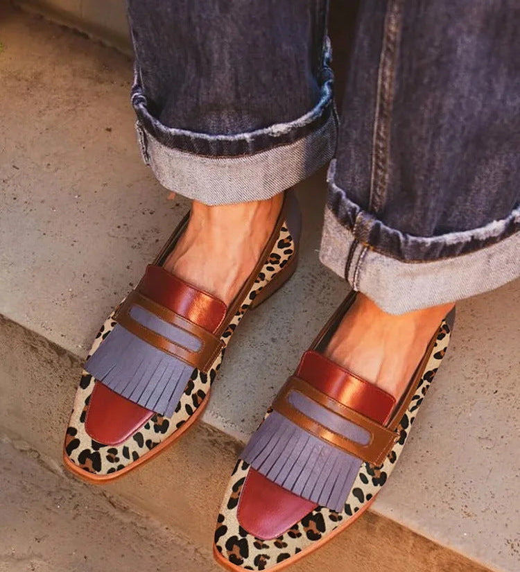 Sadie | Elegant Leopard Loafers