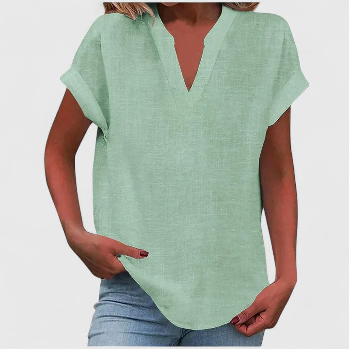 Xavinah - Comfortable V-Neck Blouse