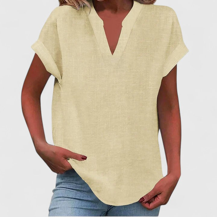 Xavinah - Comfortable V-Neck Blouse