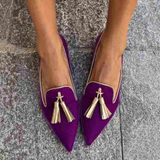 Catherine | Boho Slip-Ons with Fringes