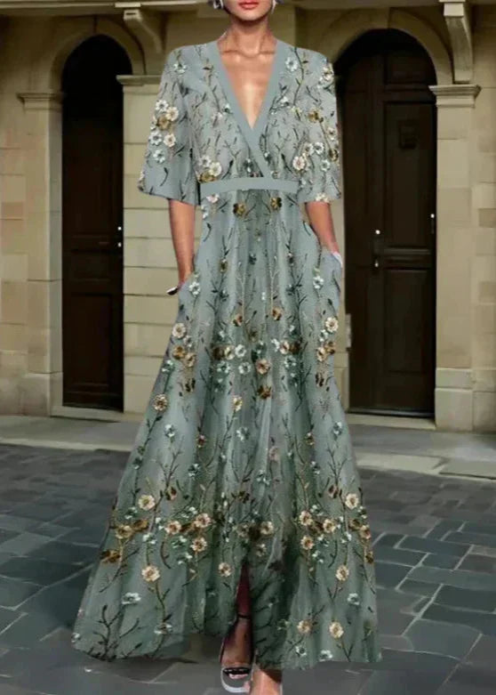 Ruth - Elegant Floral Maxi Dress