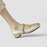Natalie | Pearl Strap Mary Janes