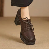 Madison | Lace-Up Block-Heel Pumps