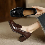 Grace | Leather Loafer Pumps