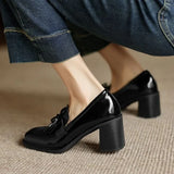 Grace | Leather Loafer Pumps