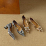 Olivia | Glitter Block-Heel Pumps