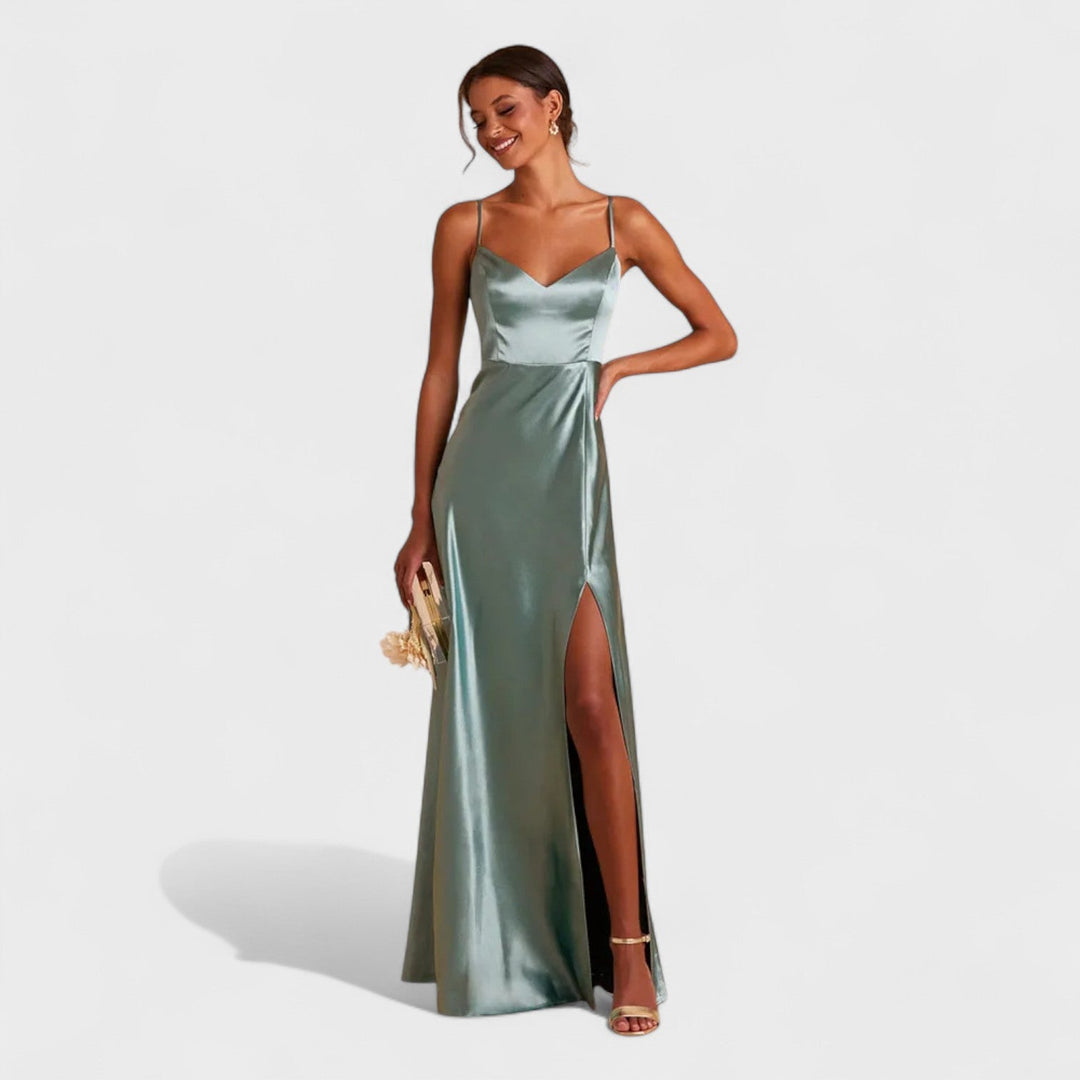Lucy - Long Satin Dress