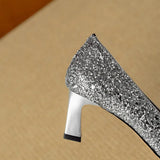 Olivia | Glitter Block-Heel Pumps