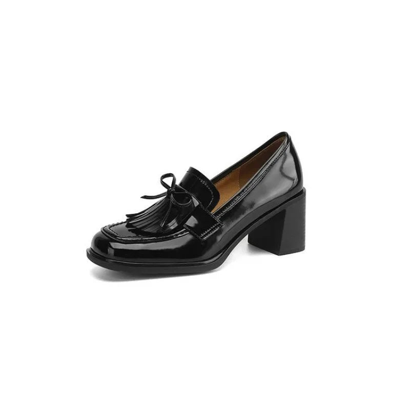 Grace | Leather Loafer Pumps