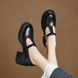 Ella | Chunky T-Strap Pumps