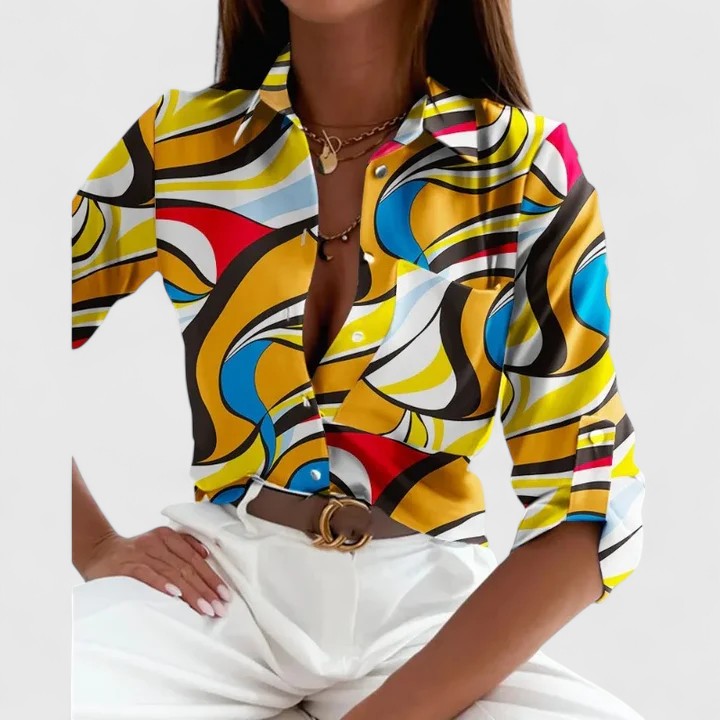 Lisette - Elegant Long Sleeve Blouse