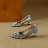 Olivia | Glitter Block-Heel Pumps