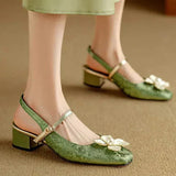 Chloe | Vintage Block-Heel Pumps