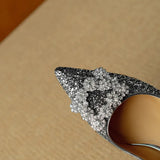 Olivia | Glitter Block-Heel Pumps
