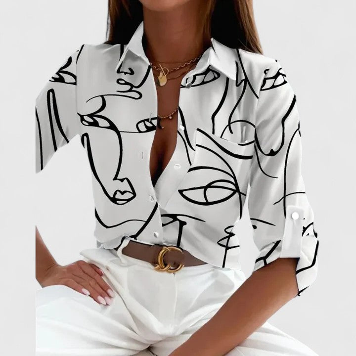 Lisette - Elegant Long Sleeve Blouse