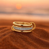 Maya | Gold Ring with Zirconia