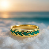 Lily | Silver Ring Ocean Waves