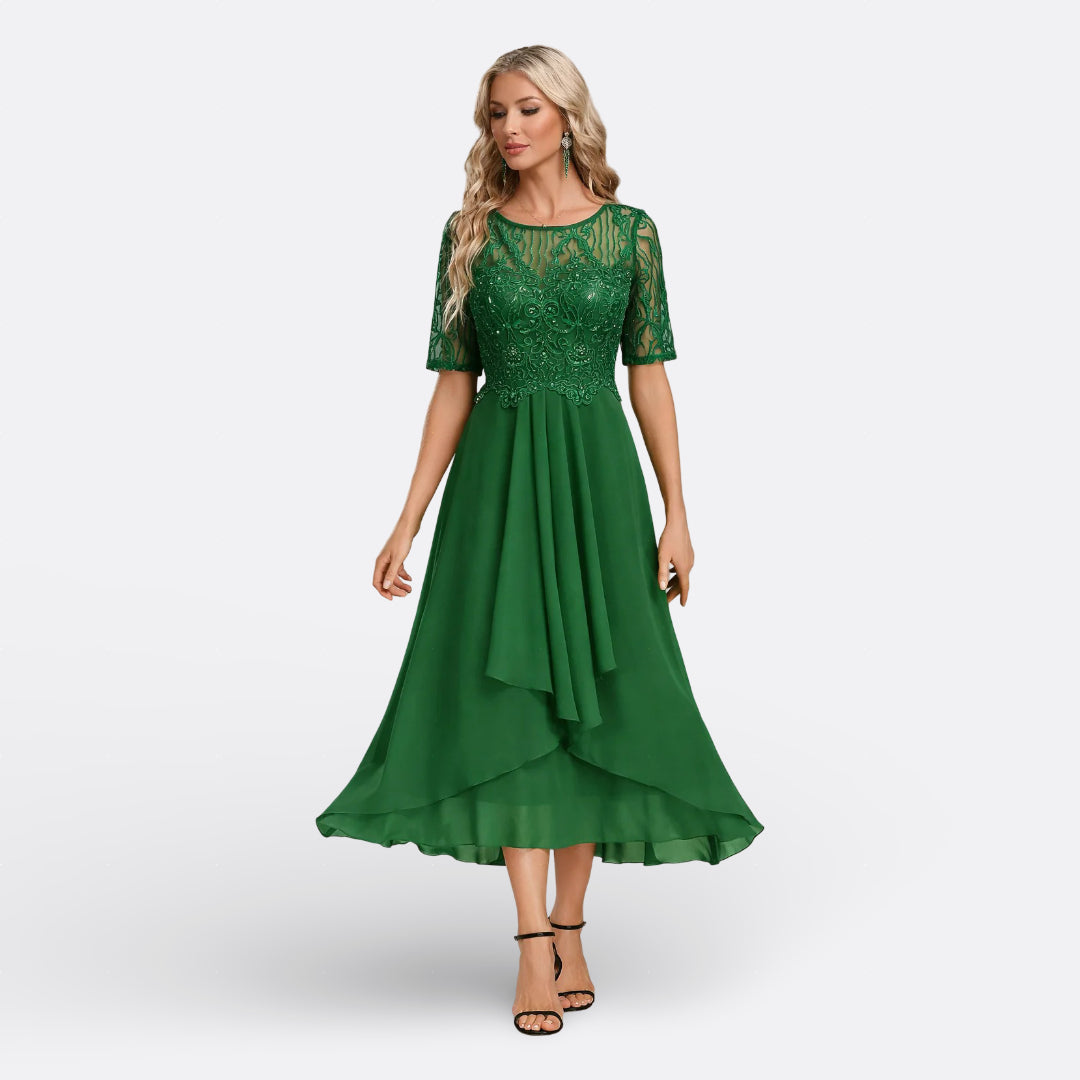 Madison - Lace Dress with Short Sleeves