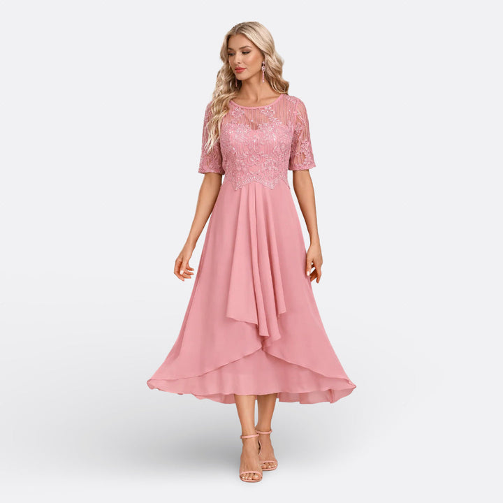 Madison - Lace Dress with Short Sleeves