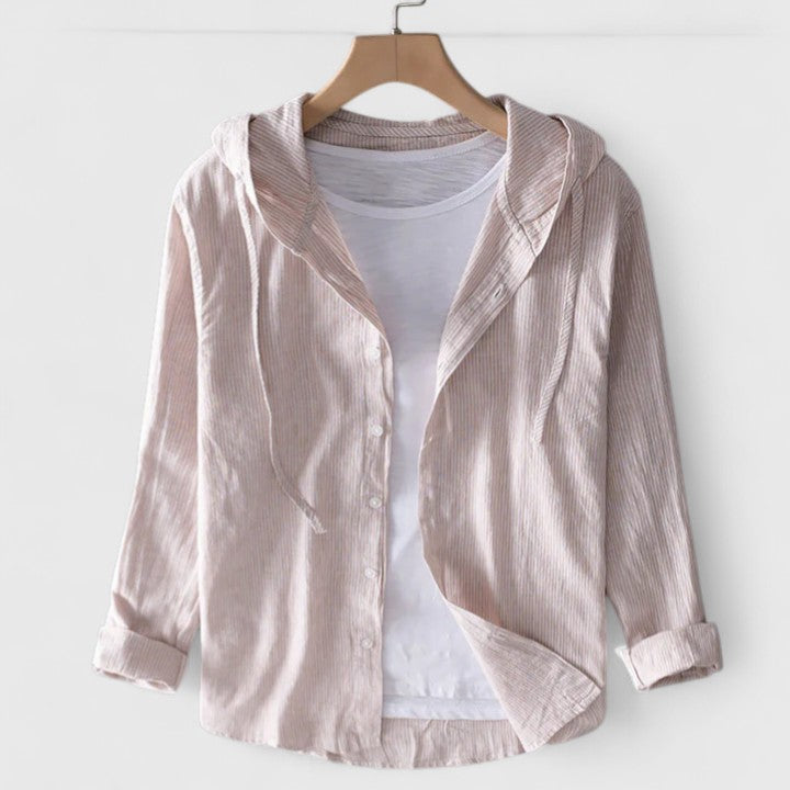 Demi - Elegant Hooded Blouse