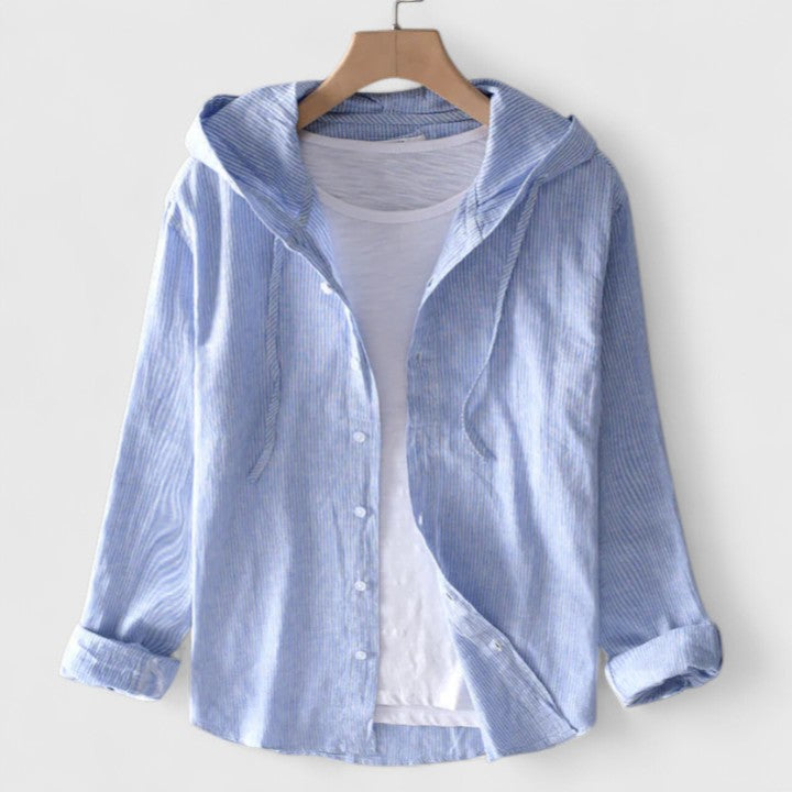 Demi - Elegant Hooded Blouse