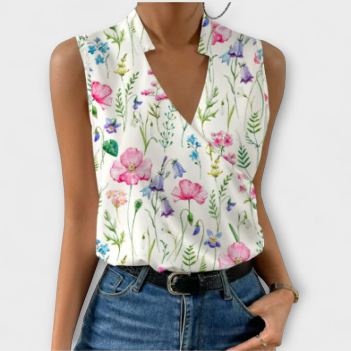 Loretta - Sophisticated V-neck Top