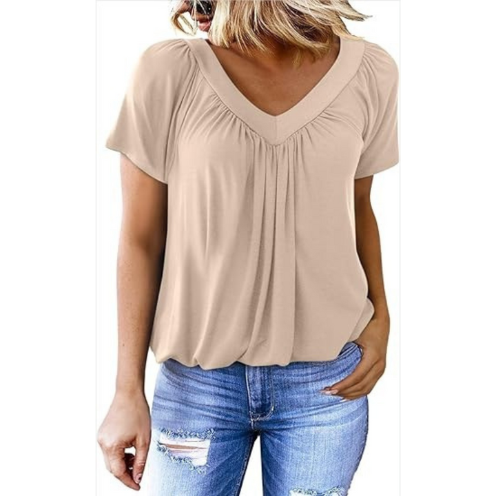 KATHLEEN - Women Casual V-Neck Top