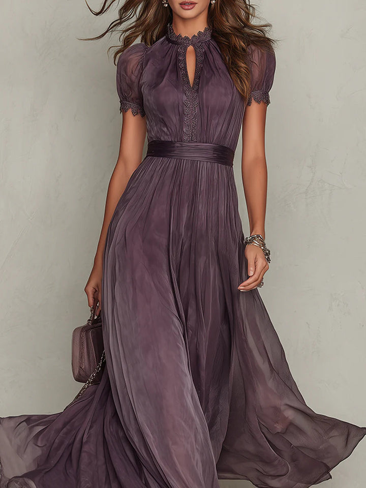 Ashley - Vintage Elegant Chiffon Maxi Dress
