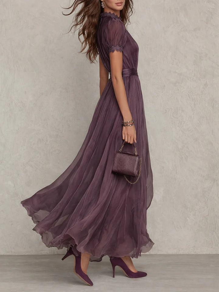 Ashley - Vintage Elegant Chiffon Maxi Dress