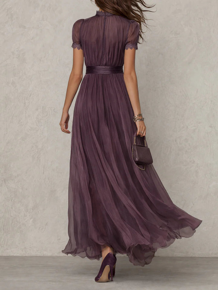 Ashley - Vintage Elegant Chiffon Maxi Dress
