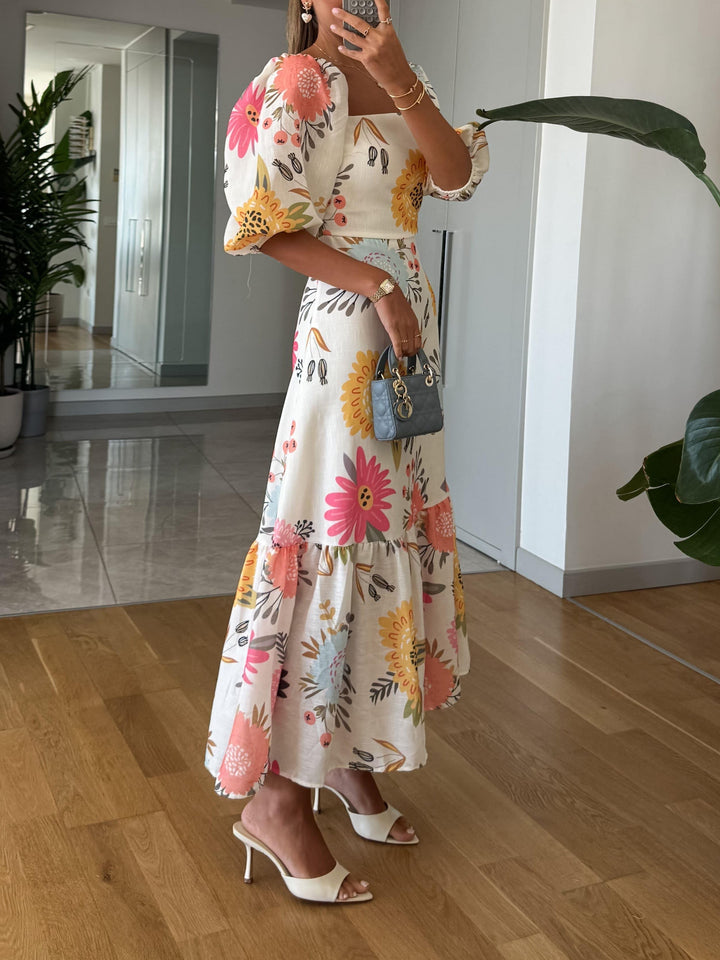 Luna - Floral Midi Dress