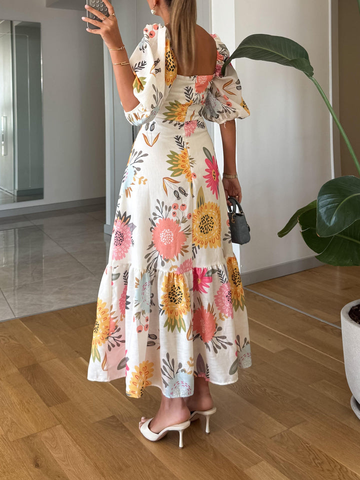 Luna - Floral Midi Dress
