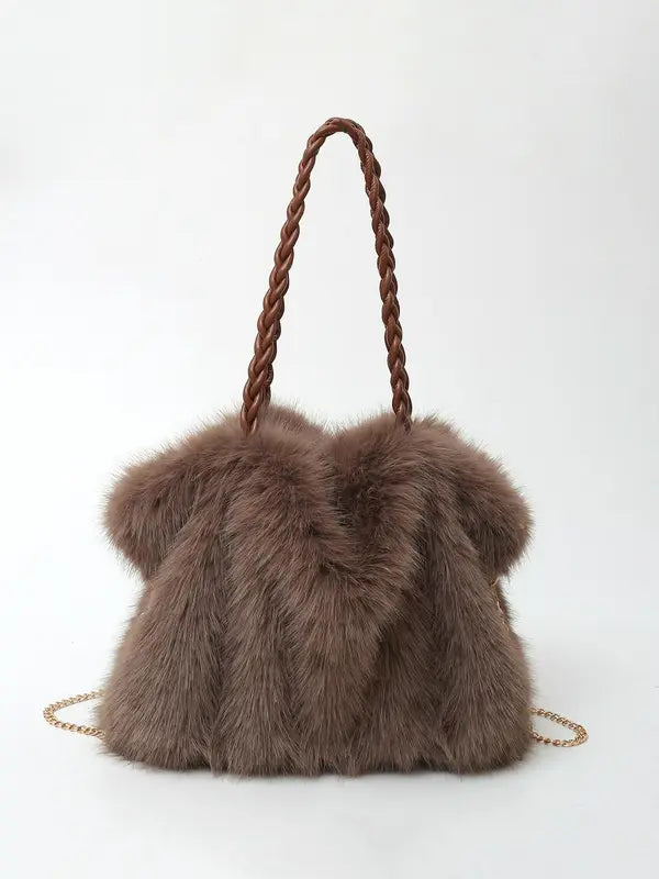 Bethany - Women Plush Velvet Shoulder Tote