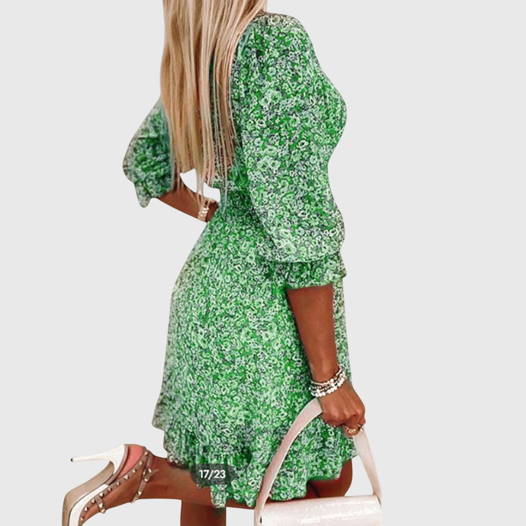 Elisa - Floral Puff Sleeve Dress