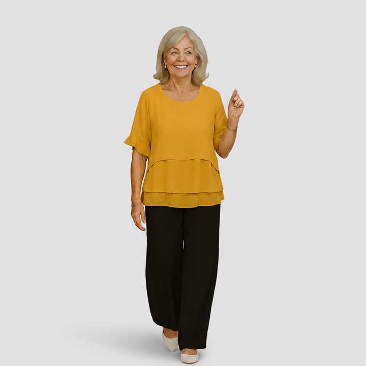 Honorine - Layered Drape Blouse