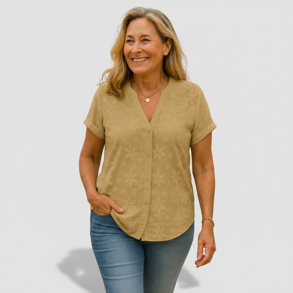 Apolline - Cotton-Linen Comfort Top
