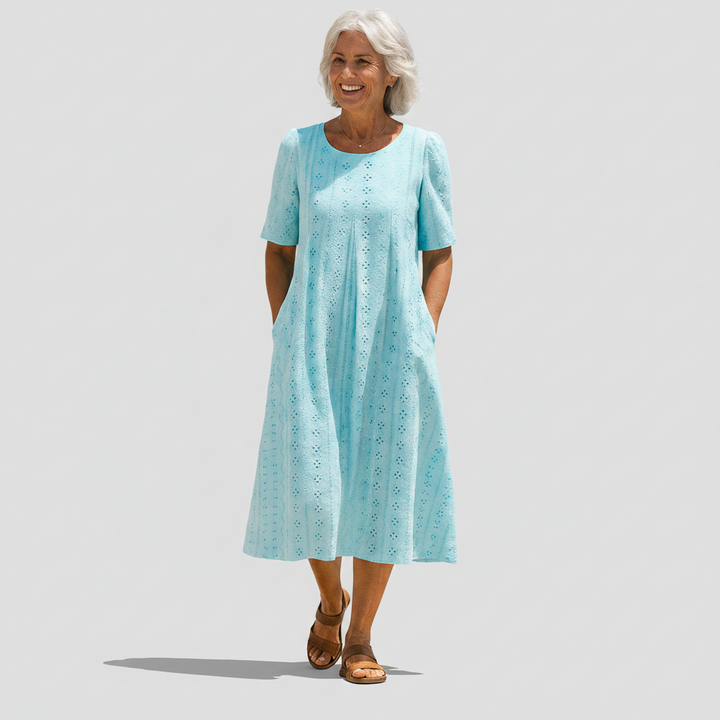 Blanche - Navy Midi Dress