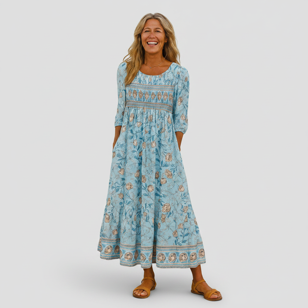 Blanche - Navy Midi Dress